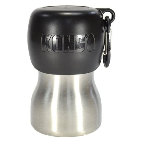 Kong H2O Trinkflasche Edelstahl Schwarz
