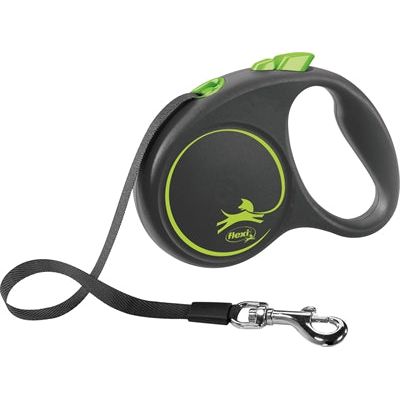 Flexi Rollijn Schwarzes Designband Grün
