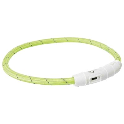 Trixie Leuchthalsband Hund Blitz Usb Tpu / Nylon Grün