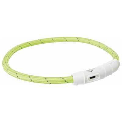 Trixie Leuchthalsband Hund Blitz Usb Tpu / Nylon Grün