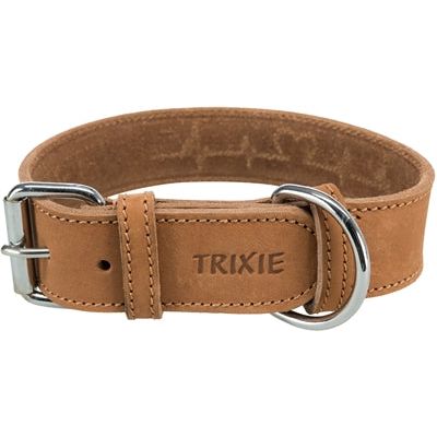 Trixie Rustikal Spitze Leder Halsband Hund Herzschlag Braun