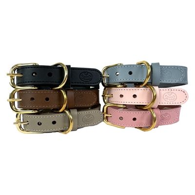 Sazzz Hundehalsband Braveheart Classic Leder Rosa