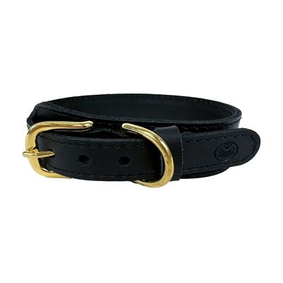 Sazzz Hundehalsband Pioneer Classic Leder Schwarz