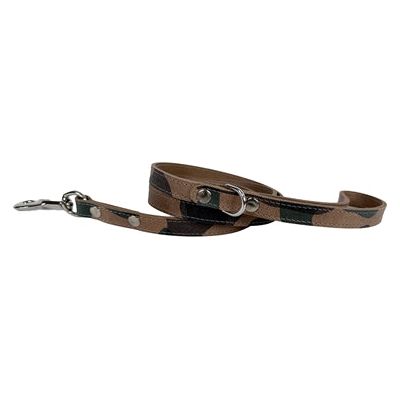Sazzz Hundeleine Furchtlos Vintage Leder Camouflage