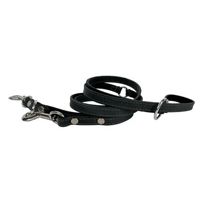 Sazzz Hundeleine Furchtlos Vintage Verstellbar Leder Anthrazit