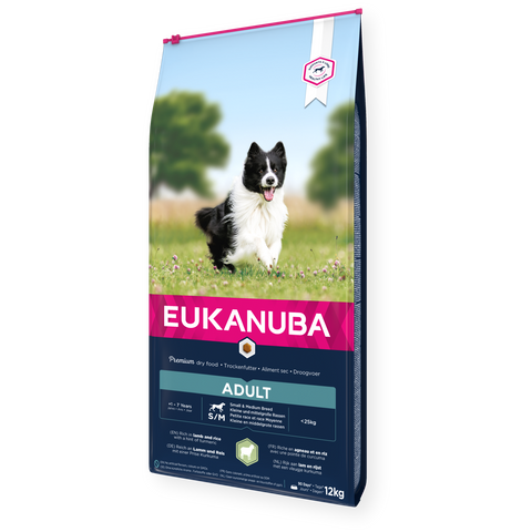 12kg EUKANUBA Adult kleine/mittelgroße Rassen Lamm und Reis