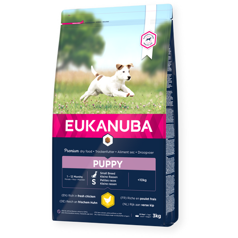3kg EUKANUBA Puppy kleine Rassen Huhn