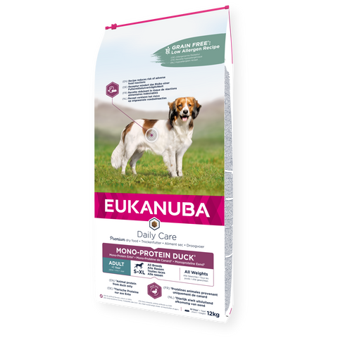 12kg EUKANUBA Daily Care Mono-Protein Ente